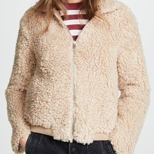 Endless Rose Tan Faux Shearling Jacket